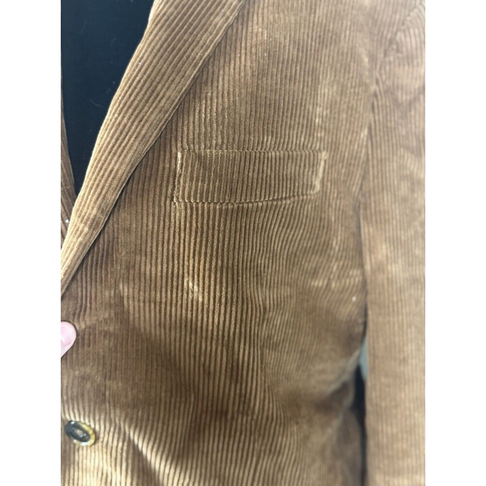 MNG Man Corduroy Blazer Men’s 40R Slim Fit Brown Tan 2-Button Sport Coat - Picture 3 of 16